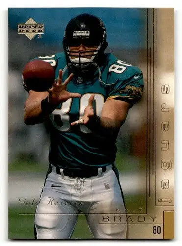 Original gloss football trading card from 2000 Upper Deck Gold Reserve featuring Kyle Brady Jacksonville Jaguars