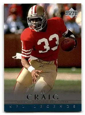 2000 Upper Deck Legends #72 Roger Craig - Football Card Single