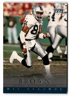 2000 Upper Deck Legends #82 Tim Brown - Football Card Single