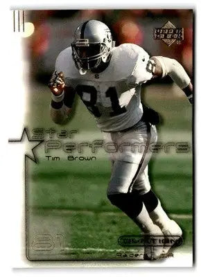 2000 Upper Deck Ovation #SP13 Tim Brown Star Performers - Football Card Single