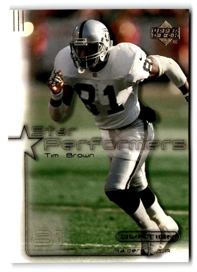 2000 Upper Deck Ovation #SP13 Tim Brown Star Performers - Football Card Single