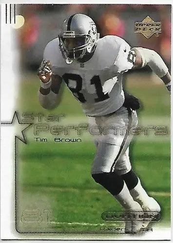 2000 Upper Deck Ovation Star Performers #SP13 Tim Brown NM Near Mint Raiders - Football Card Single