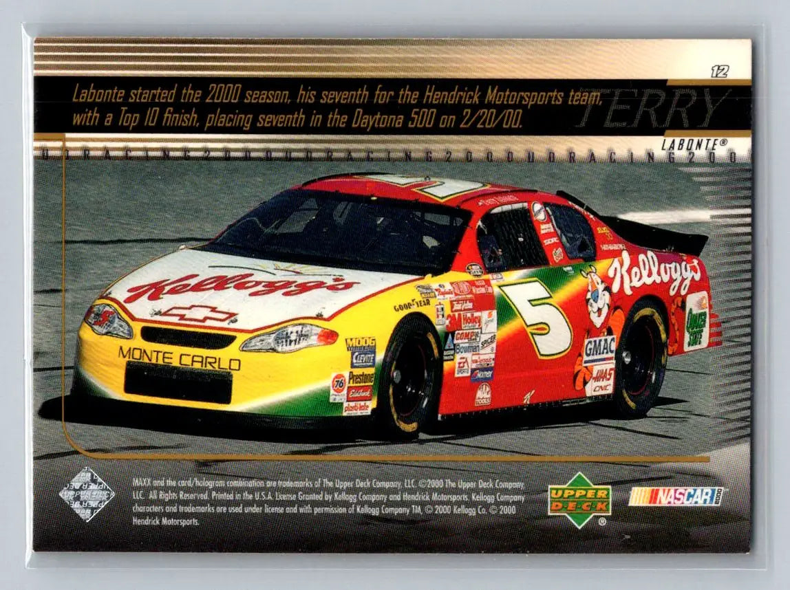 2000 Upper Deck Racing #12 Terry Labonte Hendrick Motorsports - Racing Card Single