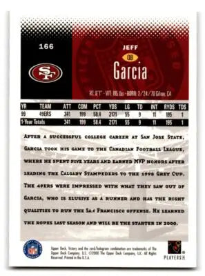 2000 Upper Deck Victory #166 Jeff Garcia - Football Card Single