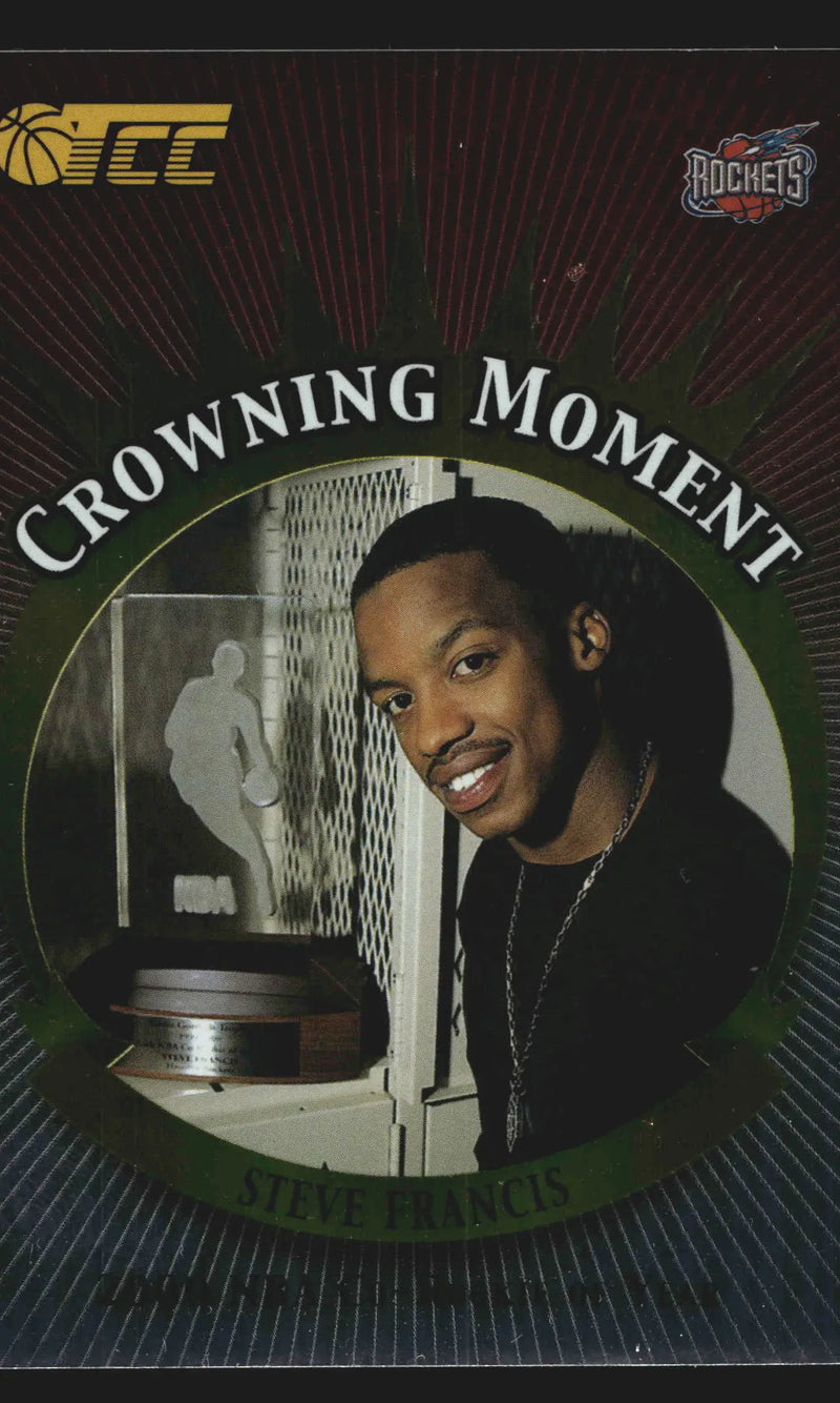 2001-02 Topps Champions & Contenders Steve Francis #CM10 Crowning Moment Rockets - Basketball Card Single