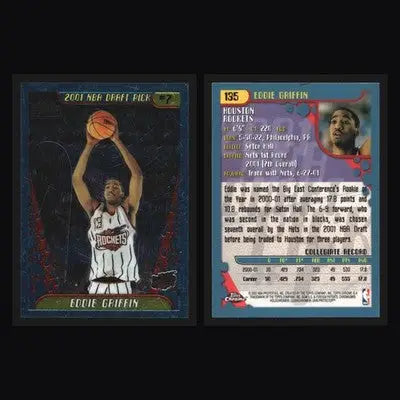 2001-02 Topps Chrome Eddie Griffin #135 RC Houston Rockets Rookie - Basketball Card Single