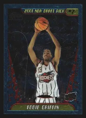 2001-02 Topps Chrome Eddie Griffin #135 RC Houston Rockets Rookie - Basketball Card Single