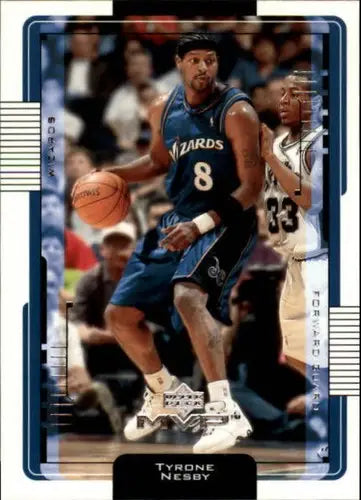 2001-02 Upper Deck MVP Tyrone Nesby Wizards basketball card in excellent NM-MT condition
