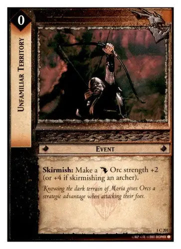 2001 Decipher LOTR Lord Of The Rings TCG Unfamiliar Territory 1C201 ID:39452 - TCG Card Single