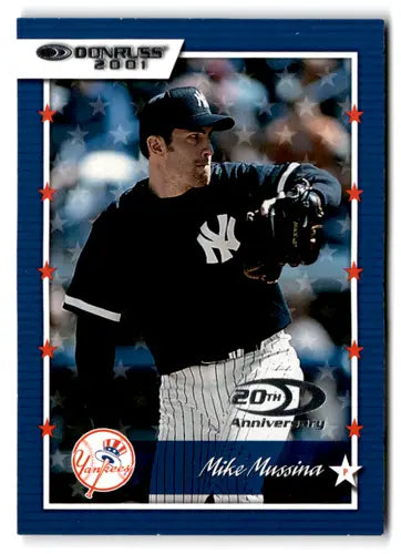 2001 Donruss #46 Mike Mussina NM Near Mint Yankees ID:81560 - Baseball Card Single