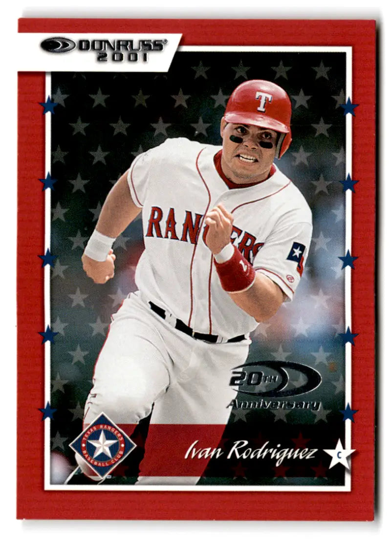 2001 Donruss #9 Ivan Rodriguez NM-MT Rangers ID:81584 - Baseball Card Single