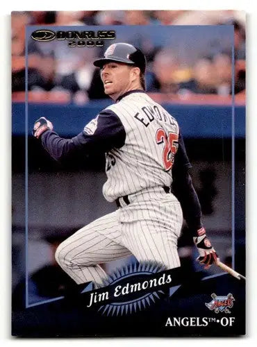 Jim Edmonds Anaheim Angels baseball card with original gloss from 2001 Donruss