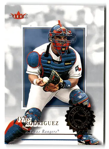 2001 Fleer Authority #45 Ivan Rodriguez NM-MT Rangers ID:81583 - Baseball Card Single
