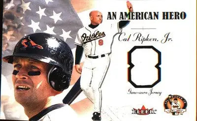 2001 Fleer Cal Ripken Jr. Career Highlights Glossy Relics MEM Game Worn - Baseball Card Single