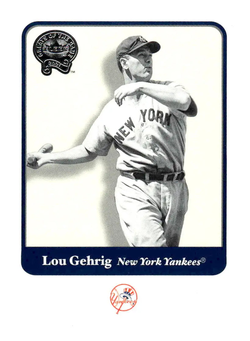 2001 Fleer Greats of the Game #54 Lou Gehrig - Baseball Card Single