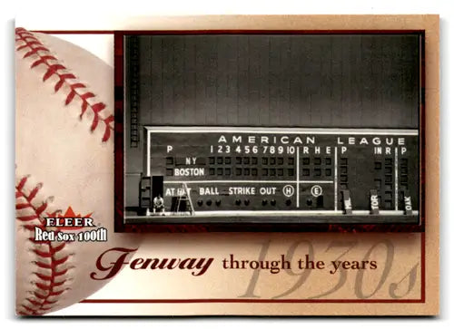 2001 Fleer Red Sox 100th #96 Fenway Park NM Near Mint ID:81430 - Baseball Card Single