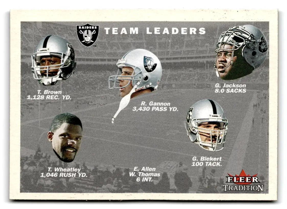 2001 Fleer Tradition #383 Oakland Raiders Team Leaders - Football Card Single