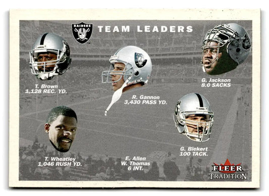 2001 Fleer Tradition #383 Oakland Raiders Team Leaders - Football Card Single