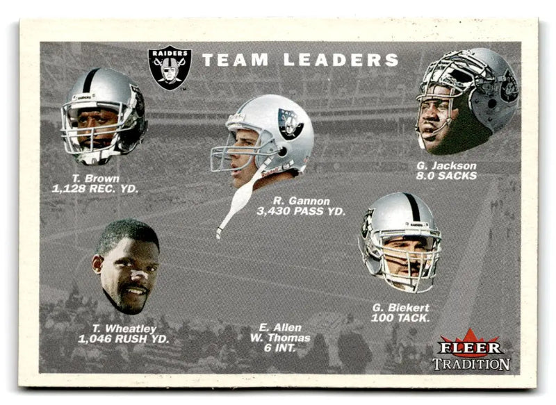 2001 Fleer Tradition #383 Oakland Raiders Team Leaders - Football Card Single