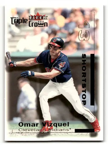 Omar Vizquel baseball card from Fleer Triple Crown 2001 NM-MT Indians Original Gloss