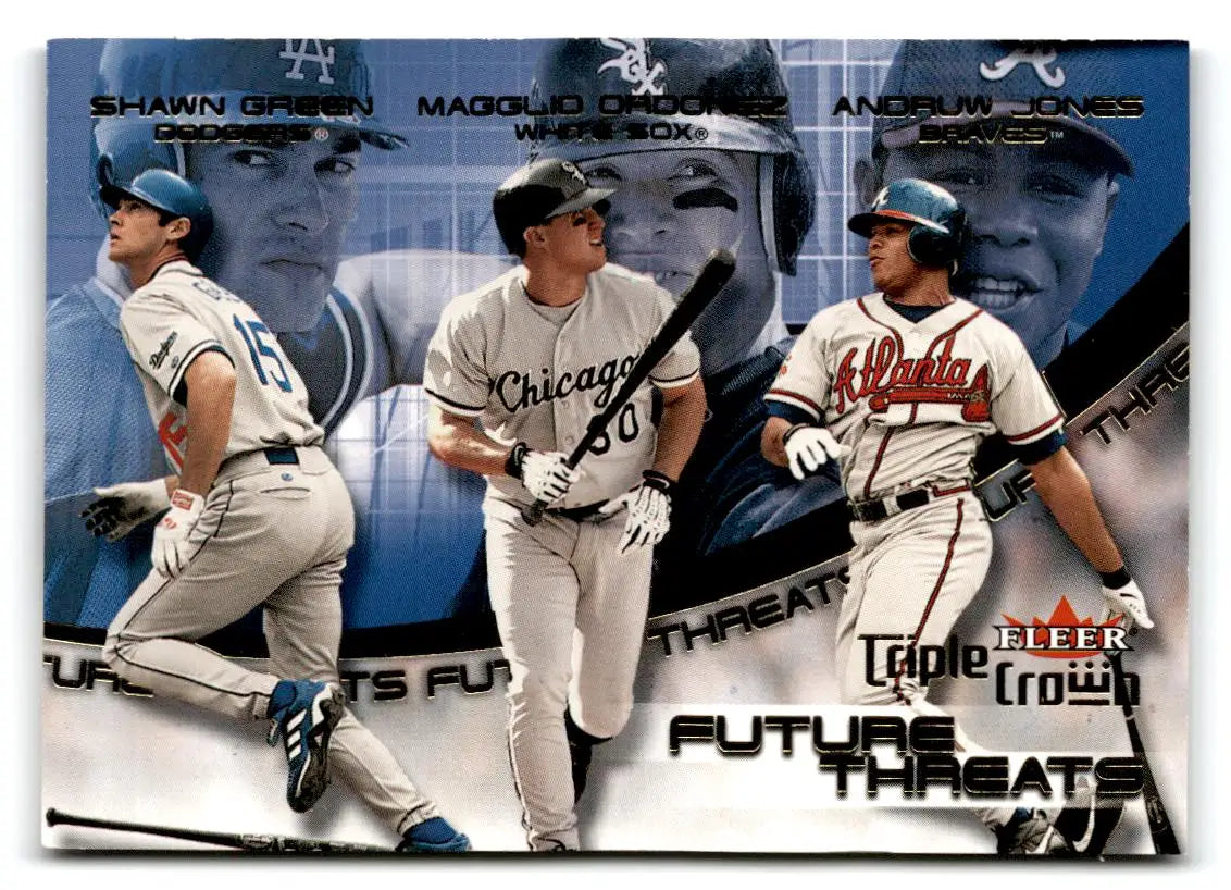 2001 Fleer Triple Crown #3FT Green / Ordonez / Jones Future Threats - Baseball Card Single