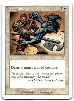 Magic The Gathering card from 2001 7th Edition Vengeance set, collectible product