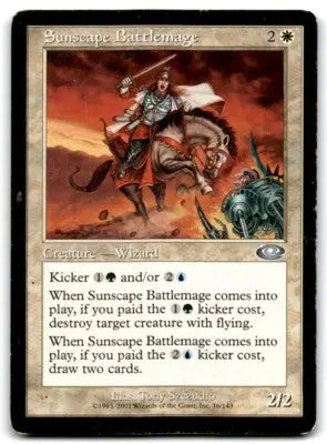 Gathering Planeshift Sunscape Battlemage Magic card displayed in text-align center layout