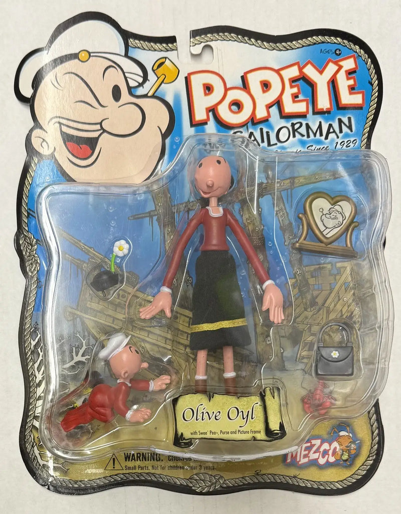 2001 Mezco Olive Oyl Popeye The Sailorman Series 1 Action Figure New Sealed - Action Figure & Toy
