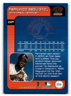 2001 Pacific #259 Fernando Seguignol - Baseball Card Single
