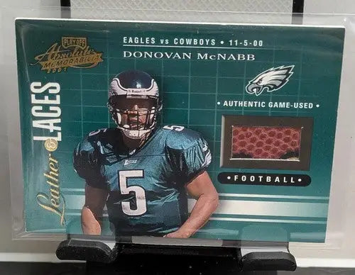 2001 Playoff Absolute Memorabilia Leather and Laces #LL31 Donovan McNab ID:81546 - Football Card Single