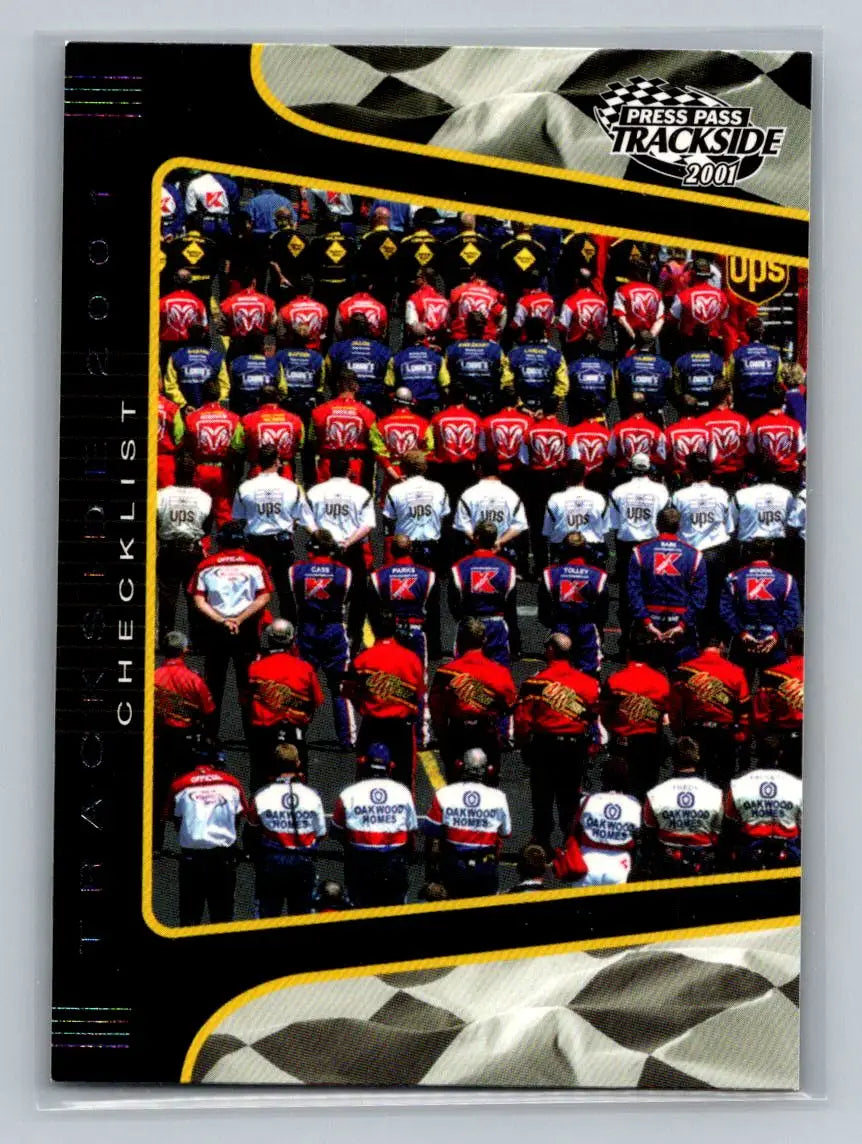 2001 Press Pass Trackside #90 Checklist - Racing Card Single
