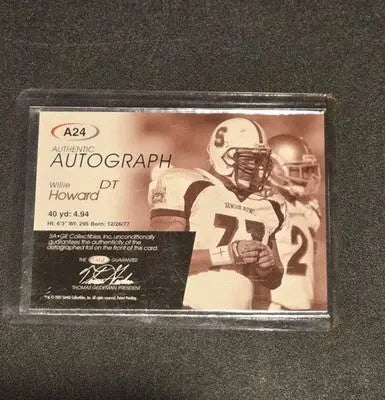 2001 SAGE #A24 Willie Howard Autographs Bronze #/600 - Football Card Single