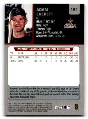 2001 Stadium Club #181 Adam Everett - Baseball Card Single