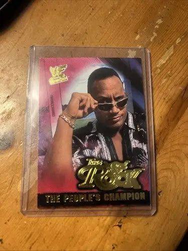 The Rock trading card from 2001 WWF The People’s Champion Fleer series