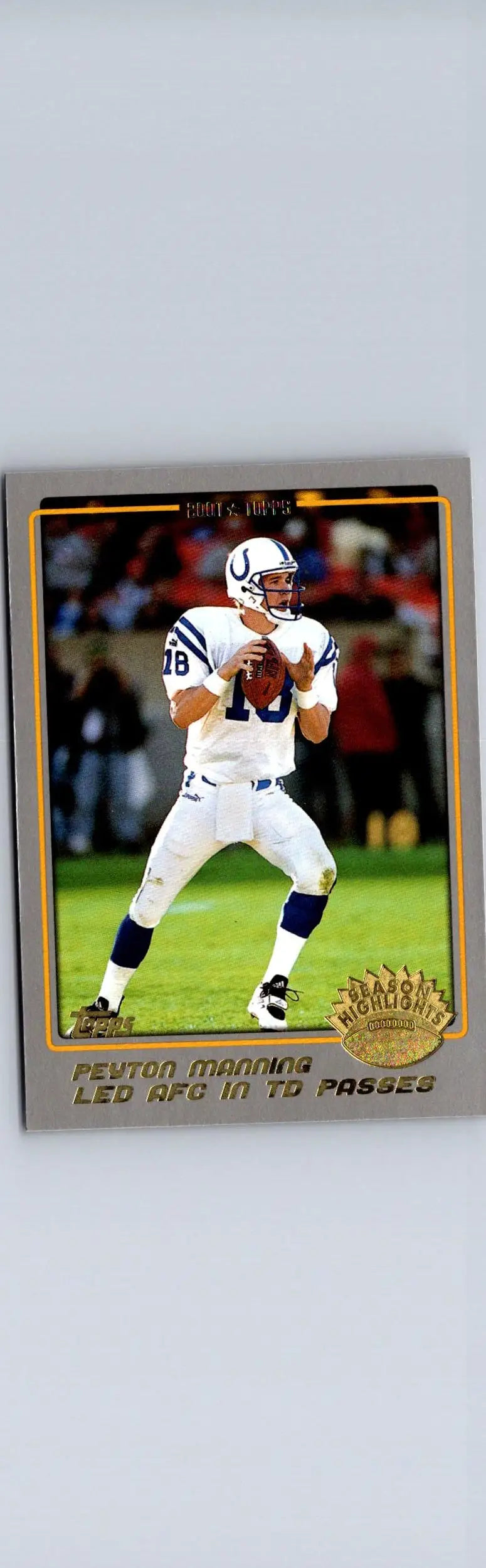 2001 Topps #287 Peyton Manning Topps Collection - Football Card Single