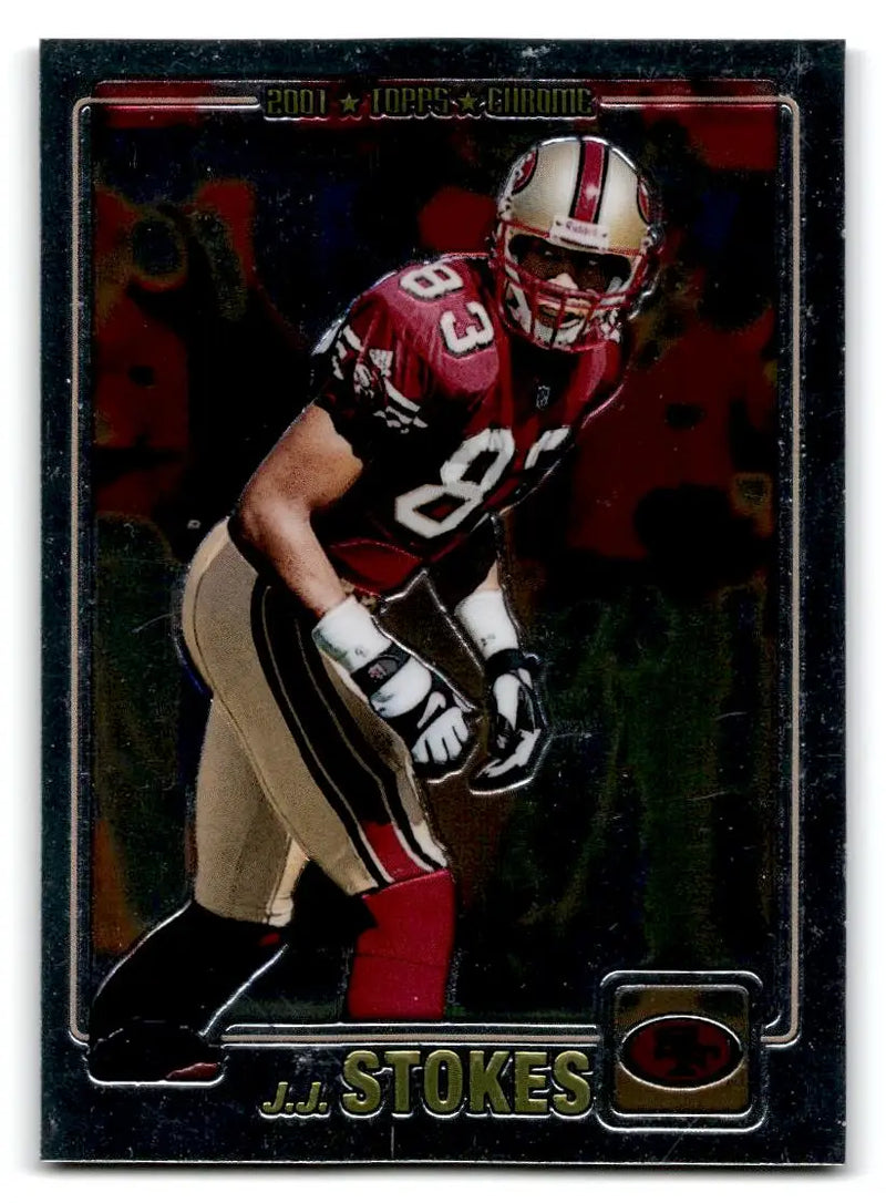 2001 Topps Chrome #105 J.J. Stokes - Football Card Single