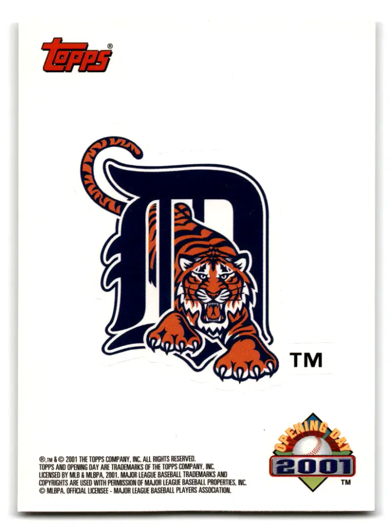 2001 Topps Opening Day Stickers #11 Detroit Tigers NM-MT Tigers ID:79555 - Baseball Card Single