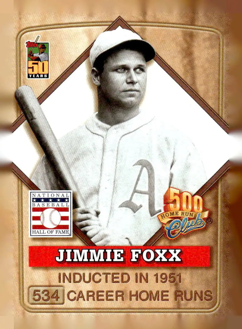 2001 Topps Post Cereal 500 Home Run Club #3 Jimmie Foxx - Baseball Card Single