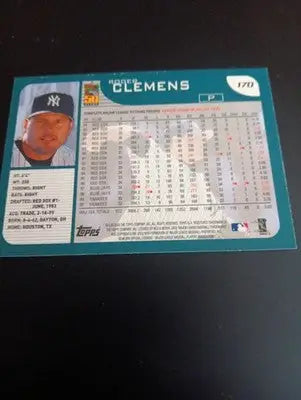 2001 Topps - Roger Clemens #170. NY Yankees. NRMT+ - Baseball Card Single