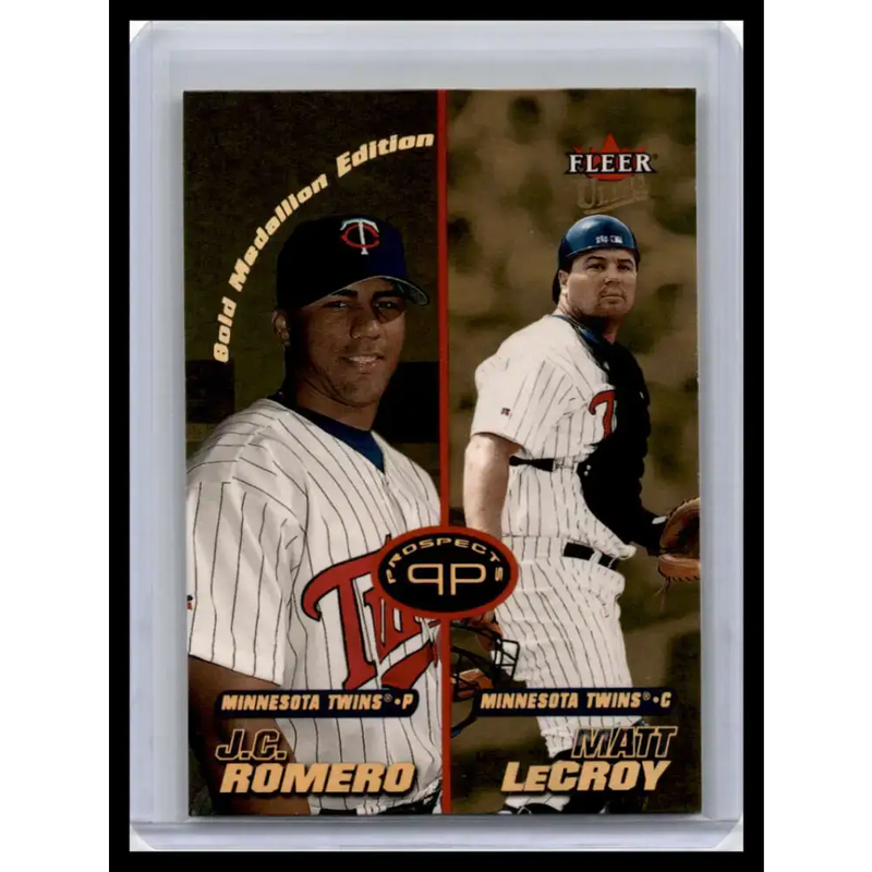 2001 Ultra #234G J.C. Romero / Matt LeCroy NM-MT Minnesota Twins Baseball Card - Baseball Card Single