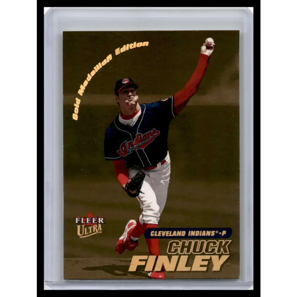 2001 Ultra #80G Chuck Finley NM-MT Cleveland Indians Baseball Card - Baseball Card Single