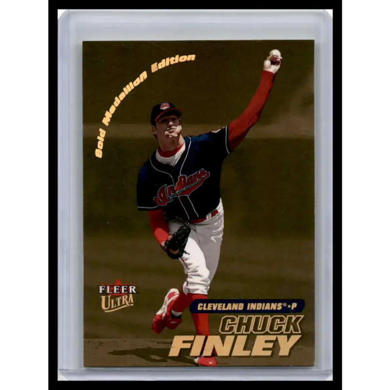 2001 Ultra #80G Chuck Finley NM-MT Cleveland Indians Baseball Card - Baseball Card Single