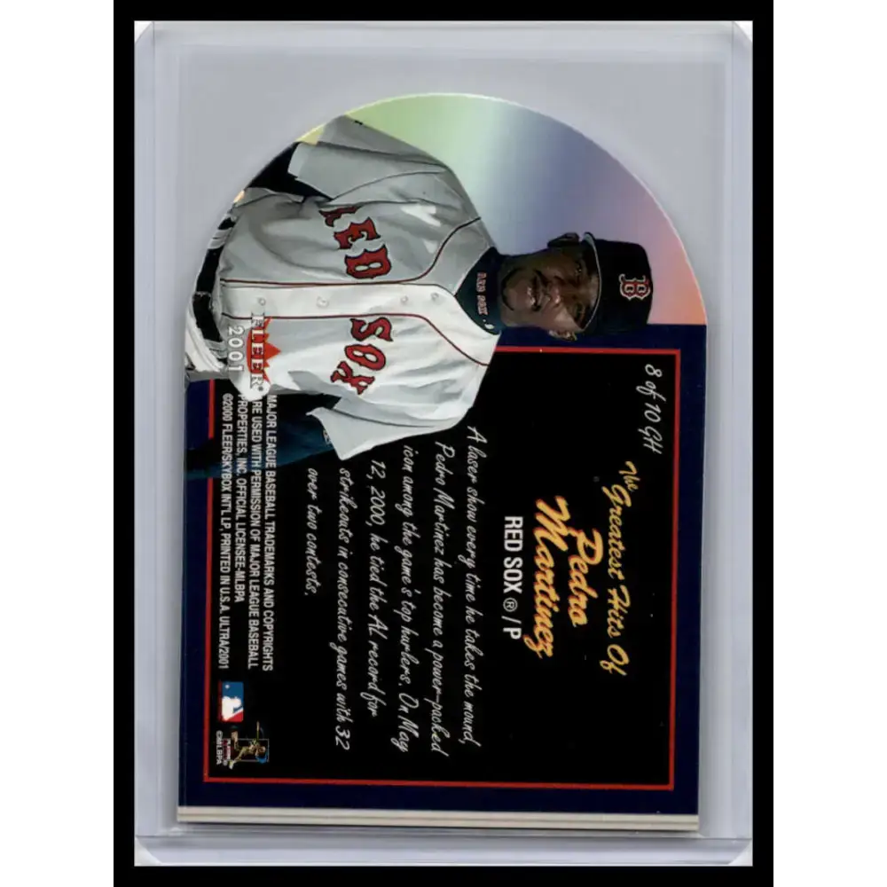 2001 Ultra #8GH Pedro Martinez NM-MT Boston Red Sox Baseball Card - Baseball Card Single