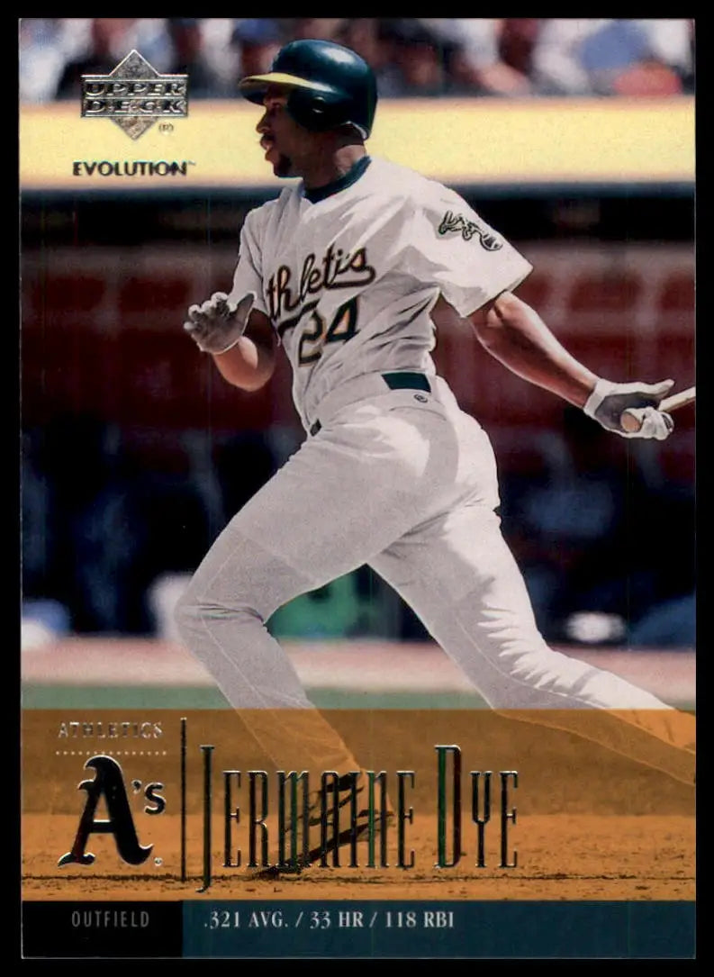 2001 Upper Deck Evolution Jermaine Dye 5 Oakland Athletics NM - Baseball Card Single