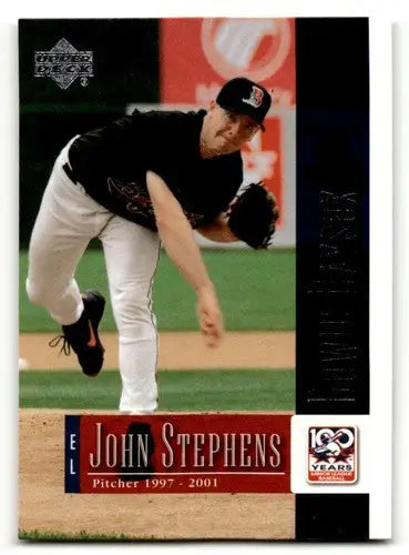 Original gloss of John Stephens baseball card from 2001 Upper Deck Minors Bowie Baysox
