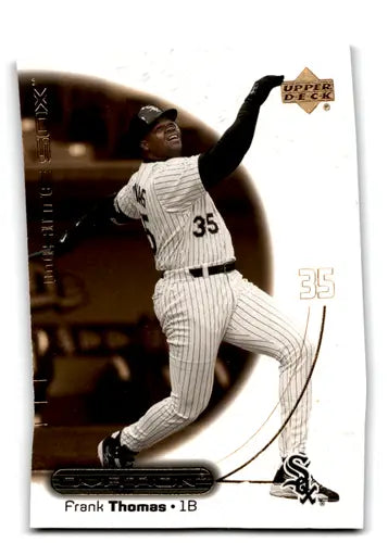 Original gloss baseball card of Frank Thomas from 2001 Upper Deck Ovation White Sox collection