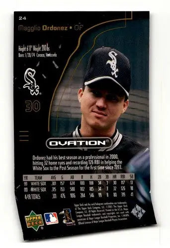 2001 Upper Deck Ovation #24 Magglio Ordonez Chicago White Sox Baseba ID:63300 - Baseball Card Single