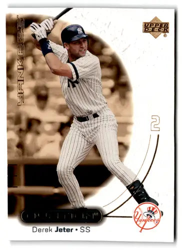 Original gloss Derek Jeter baseball card from 2001 Upper Deck Ovation Yankee edition