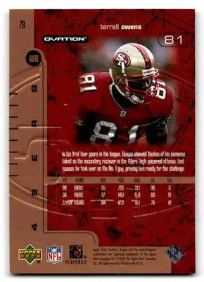 2001 Upper Deck Ovation #79 Terrell Owens - Football Card Single