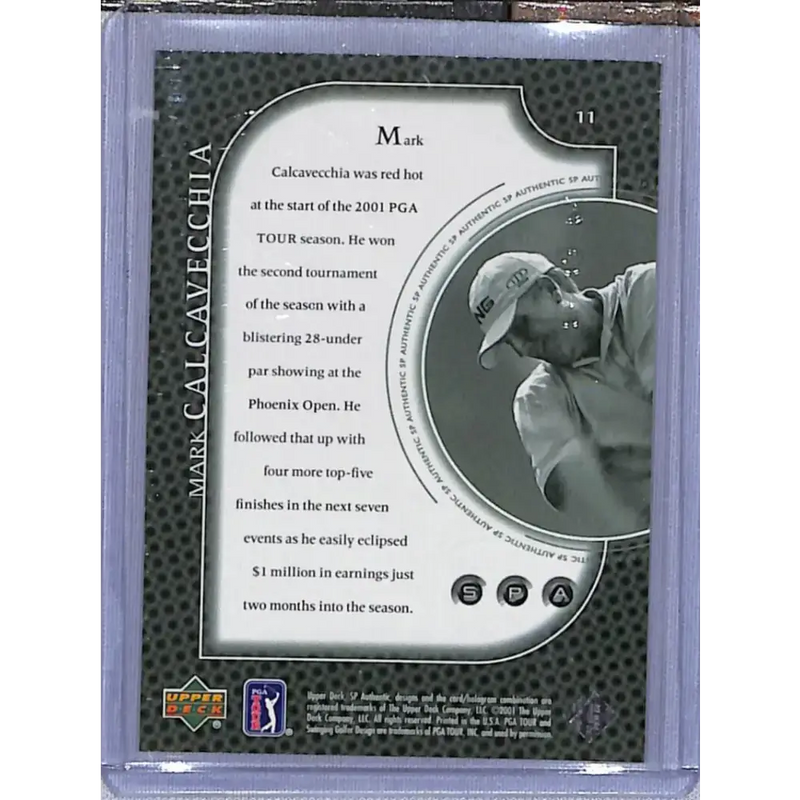 2001 Upper Deck SP Authentic Preview #11 Mark Calcavecchia NM-MT Golf Card - Other